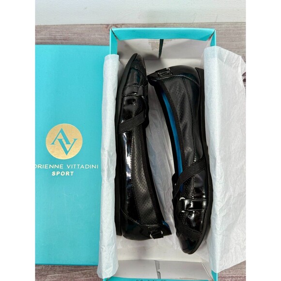 Adrienne Vittadini Sport Shoes Women 7.5M Casual Slip On Ballet Flats Black - Picture 2 of 16